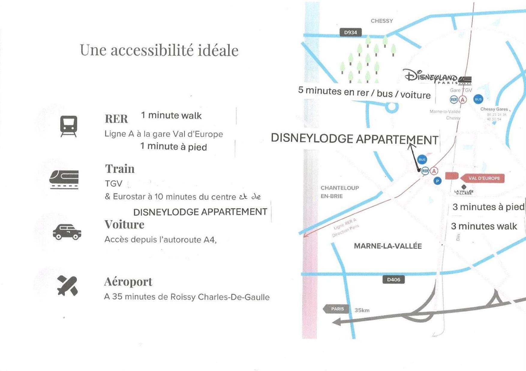 Disney 3 Mn, 14 People , 4 Bedrooms, 2 Parkings Prives Chessy  Esterno foto